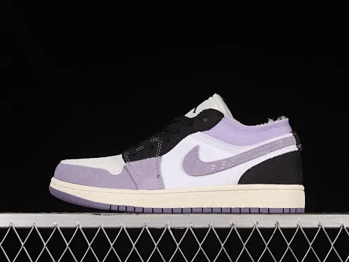 All Categories Air Jordan Jordan Series Basketball Shoes Air Jordan 1 Low Z Edition Air Jordan 1 Low AJ1 Joe 1 Mi White Purple Retro Culture Leisure Sports Shoes DZ4135-002